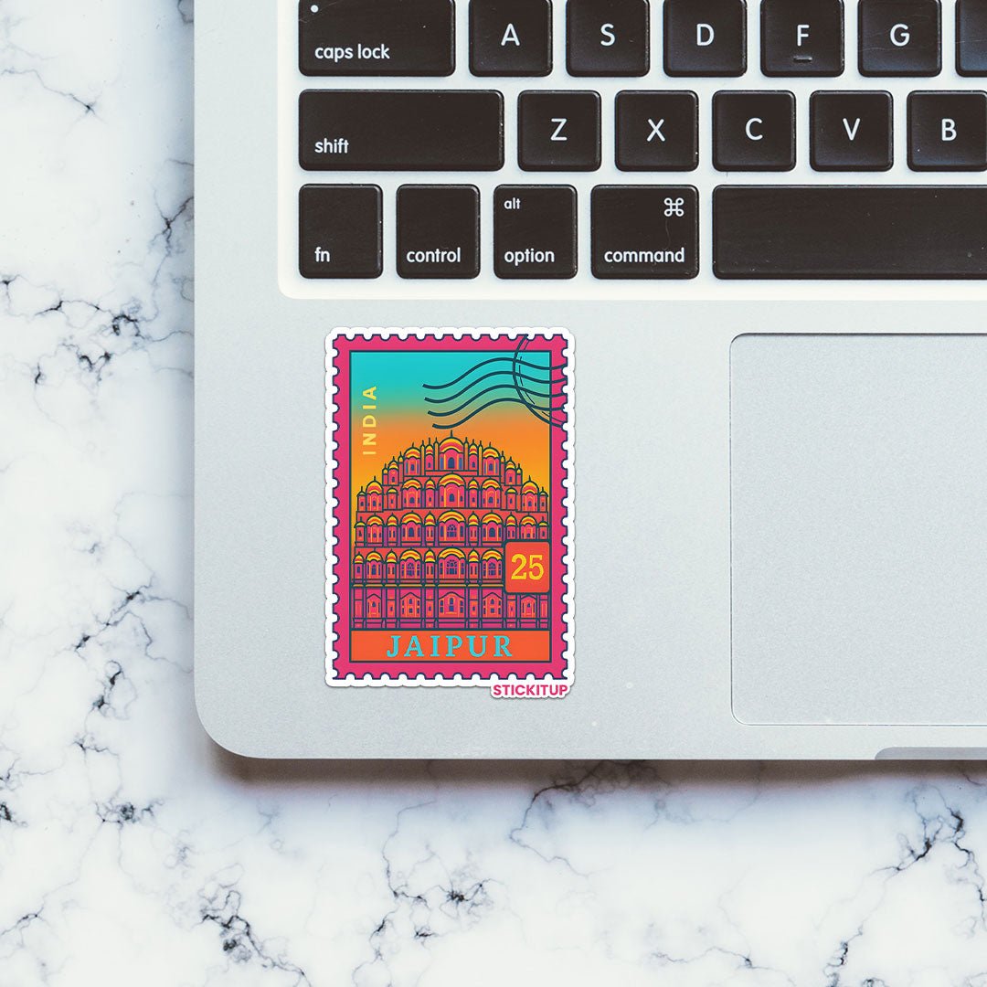 JAIPUR STAMP Sticker waterproof vinyl decal for laptop, bike, car & bottle