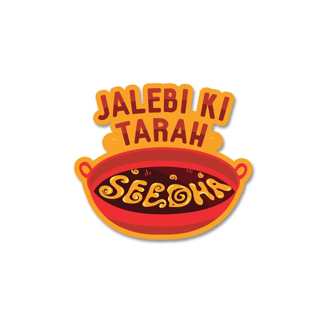 Jalebi Ki Tarah Sticker - STICK IT UP