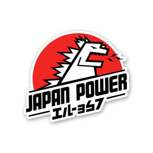 Japan Power Sticker waterproof vinyl decal for laptop, bike, car & bottle