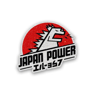 Japan Powers Glitter Sticker waterproof vinyl decal for laptop, bike, car & bottle