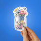 Jar Filled With Flowers Sticker waterproof vinyl decal for laptop, bike, car & bottle