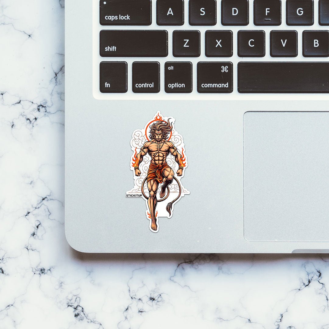 Jay Hanuman Sticker waterproof vinyl decal for laptop, bike, car & bottle