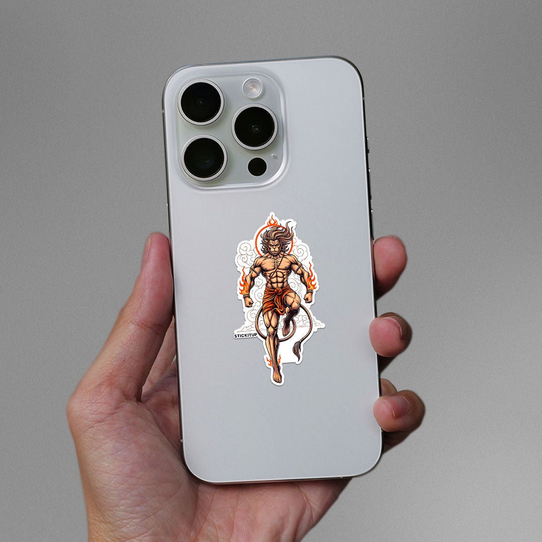 Jay Hanuman Sticker waterproof vinyl decal for laptop, bike, car & bottle