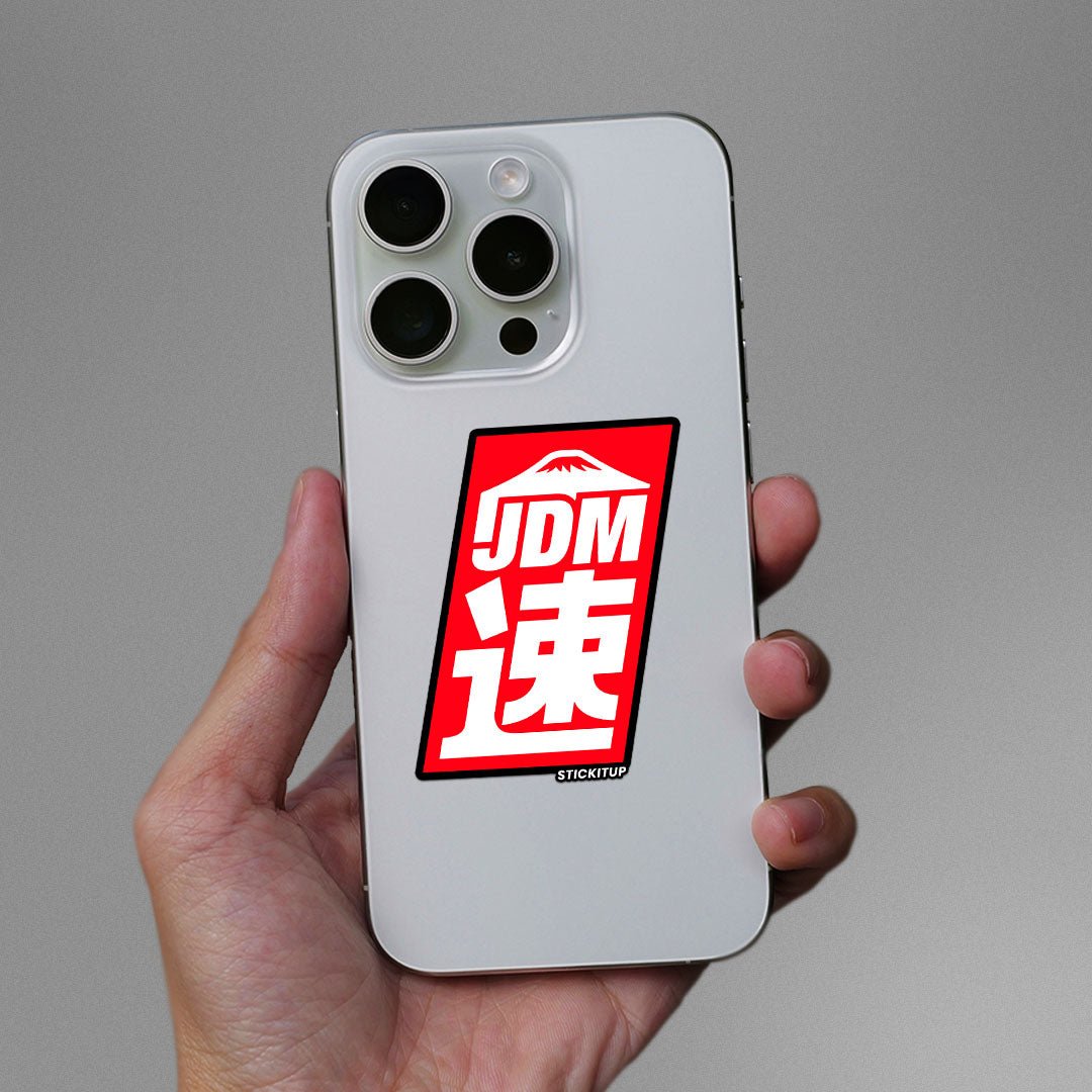 JDM Sticker waterproof vinyl decal for laptop, bike, car & bottle