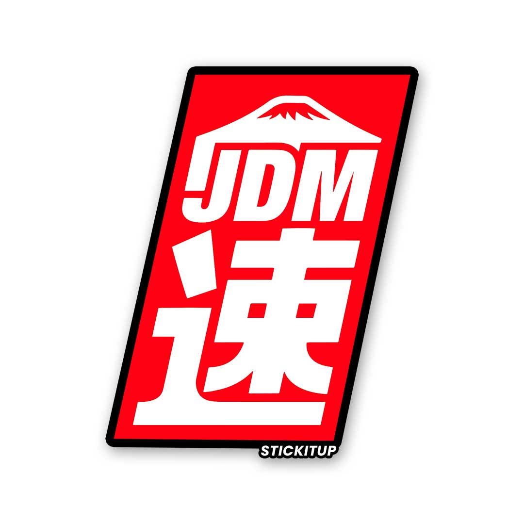 JDM Sticker waterproof vinyl decal for laptop, bike, car & bottle