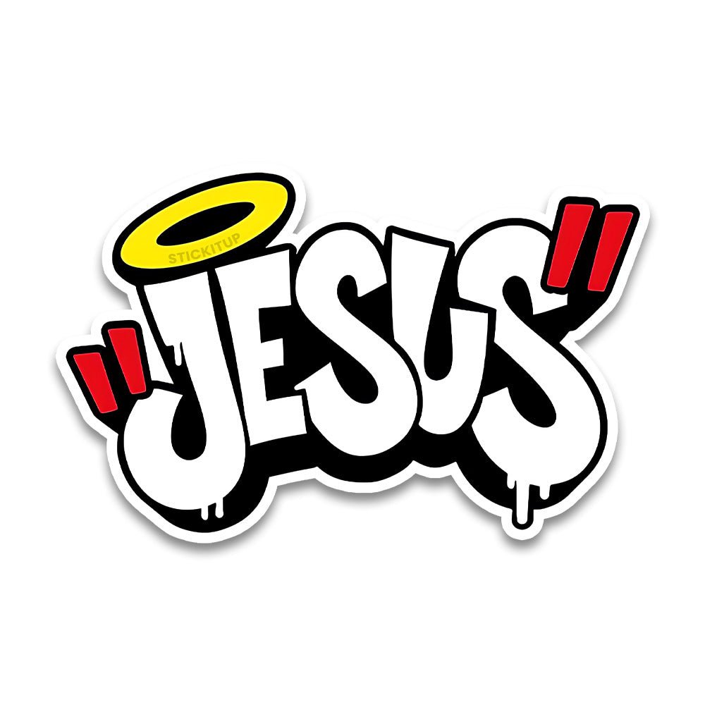 JESUS Bumper Sticker waterproof vinyl decal for laptop, bike, car & bottle