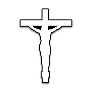 Jesus Cross Bumper Sticker waterproof vinyl decal for laptop, bike, car & bottle