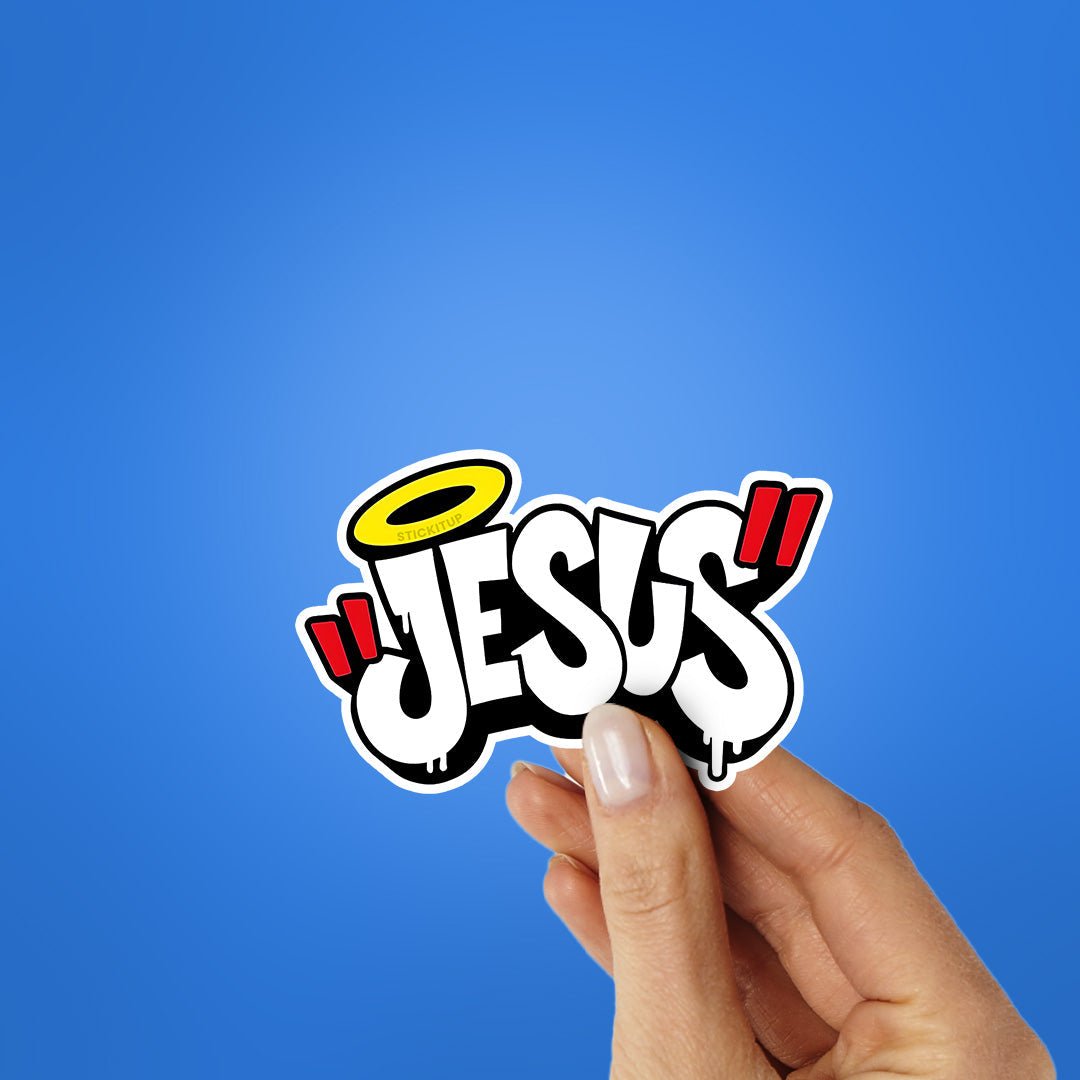 Jesus Sticker waterproof vinyl decal for laptop, bike, car & bottle