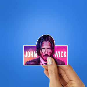 John Wick Sticker waterproof vinyl decal for laptop, bike, car & bottle