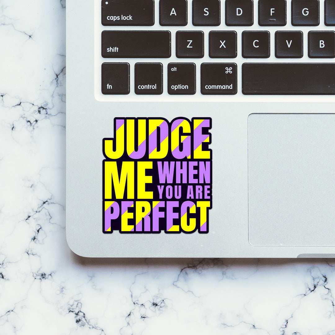 Judge Stickers waterproof vinyl decal for laptop, bike, car & bottle