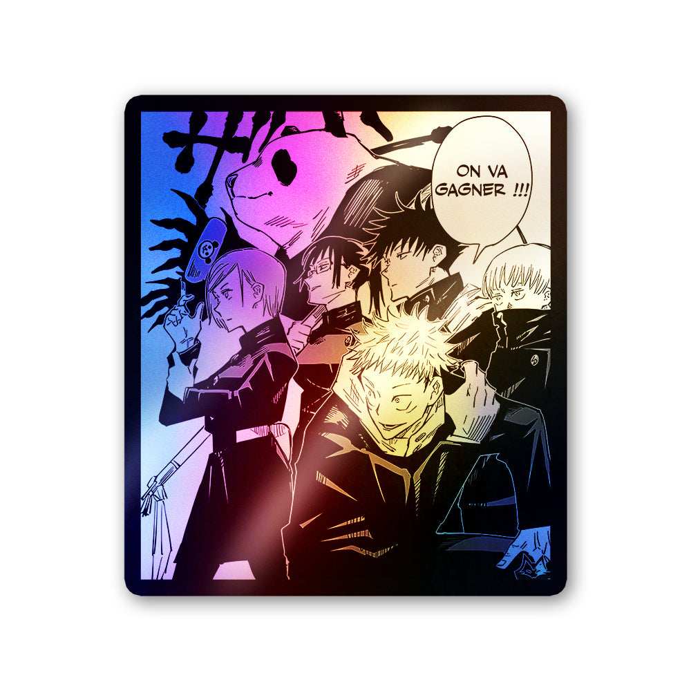 Jujutsu Holographic Stickers waterproof vinyl decal for laptop, bike, car & bottle