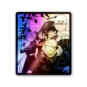 Jujutsu Holographic Stickers waterproof vinyl decal for laptop, bike, car & bottle