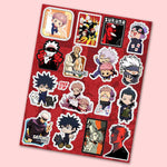 Jujutsu kaisen mini sticker sheet waterproof vinyl decal for laptop, bike, car & bottle
