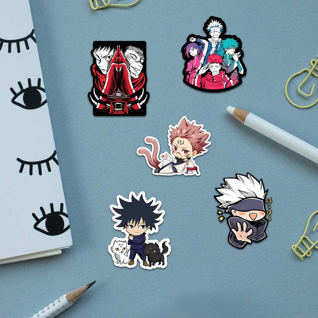 Jujutsu Kaisen Sticker Packs [50 sticker] waterproof vinyl decal for laptop, bike, car & bottle