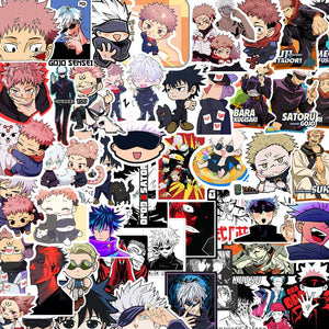 Jujutsu Kaisen Sticker Packs [50 sticker] waterproof vinyl decal for laptop, bike, car & bottle