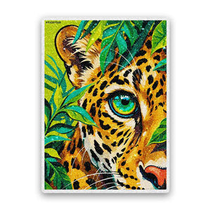 Jungle Leopard Eyes Glitter Sticker - Glitter Stickers | STICK IT UP