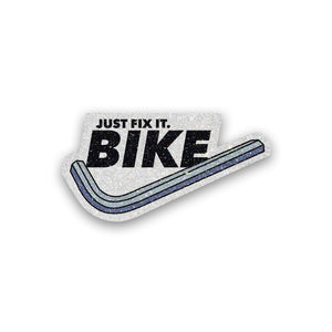 Just Fix It Bike Glitter Sticker waterproof vinyl decal for laptop, bike, car & bottle