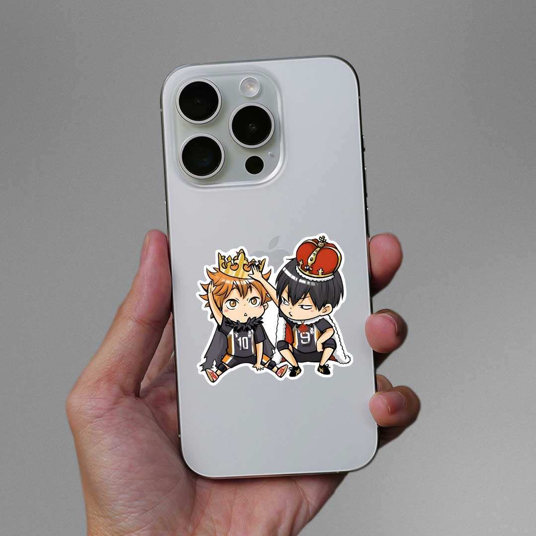 Kageyama X Hinata Chibi Sticker waterproof vinyl decal for laptop, bike, car & bottle