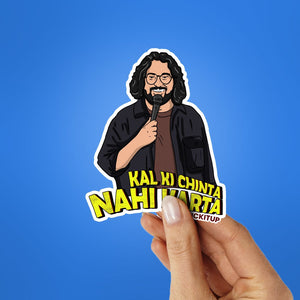 KAL KI CHINTA NAHI KARTA Sticker waterproof vinyl decal for laptop, bike, car & bottle