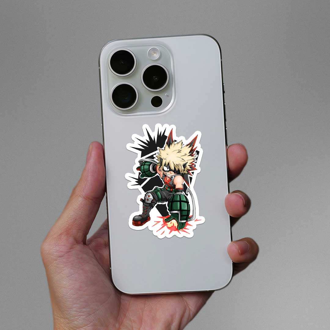 Katsuki Bakugo 0.1 Sticker waterproof vinyl decal for laptop, bike, car & bottle