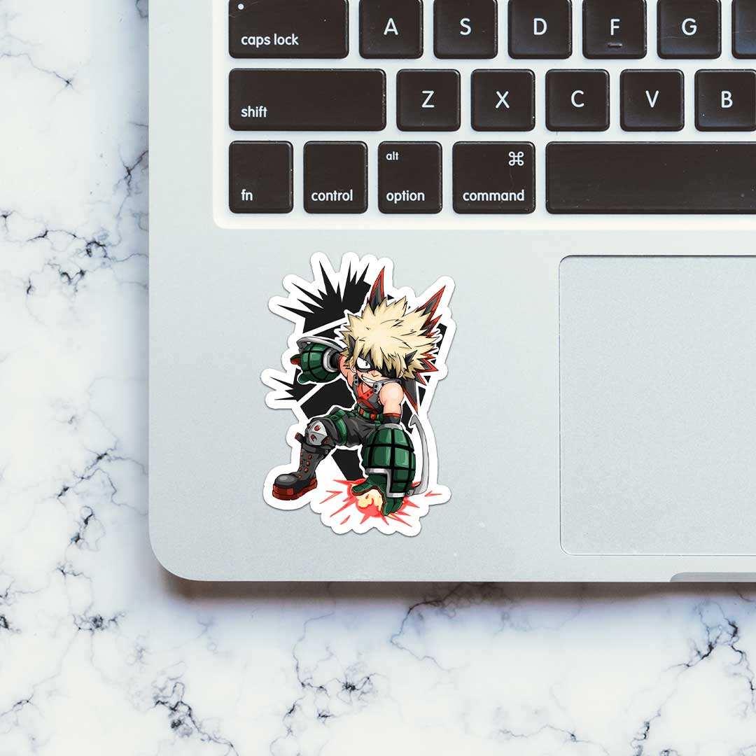 Katsuki Bakugo 0.1 Sticker waterproof vinyl decal for laptop, bike, car & bottle