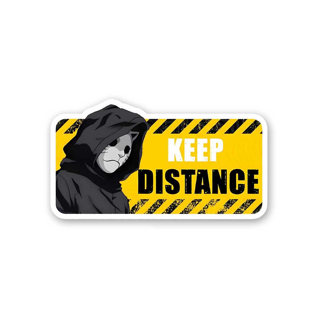 Capture Distance Sticker Buy Keep Distance Sticker Online | Premium Waterproof Vinyl | STICK IT UP