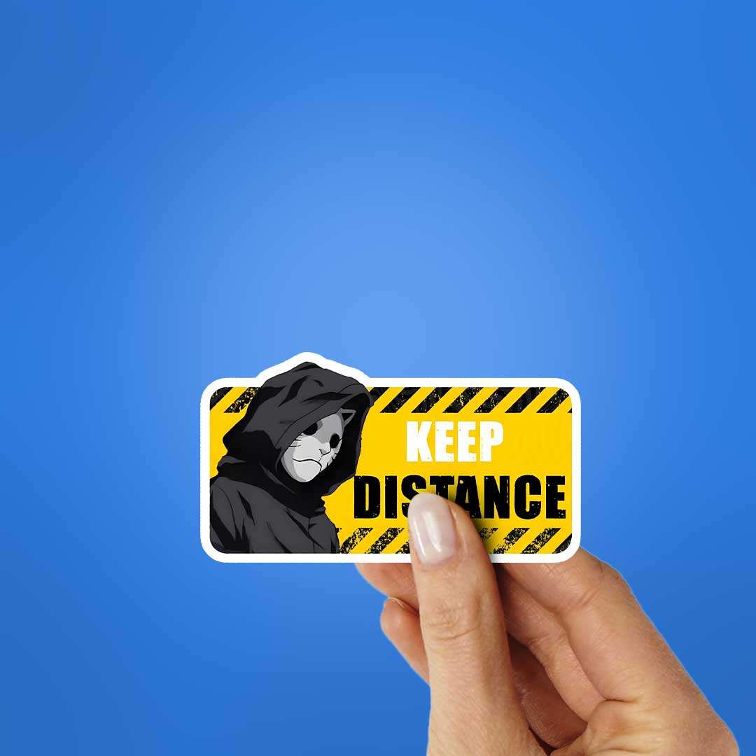 Capture Distance Sticker Buy Keep Distance Sticker Online | Premium Waterproof Vinyl | STICK IT UP
