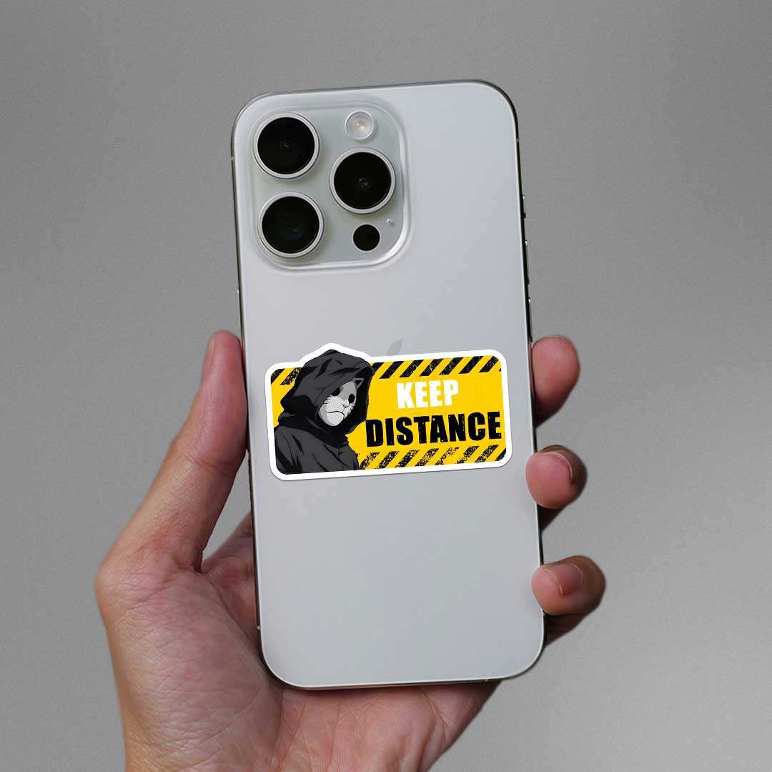 Capture Distance Sticker Buy Keep Distance Sticker Online | Premium Waterproof Vinyl | STICK IT UP