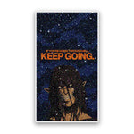 Keep Going Demon Face Glitter Sticker - Glitter Stickers | STICK IT UP