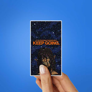 Keep Going Demon Face Glitter Sticker - Glitter Stickers | STICK IT UP
