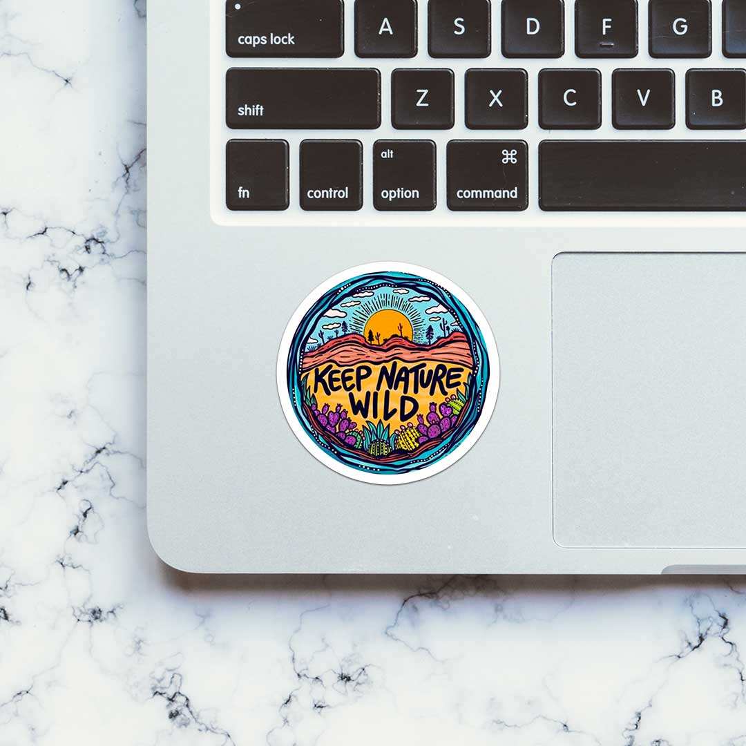 Keep Nature Wild Sticker waterproof vinyl decal for laptop, bike, car & bottle