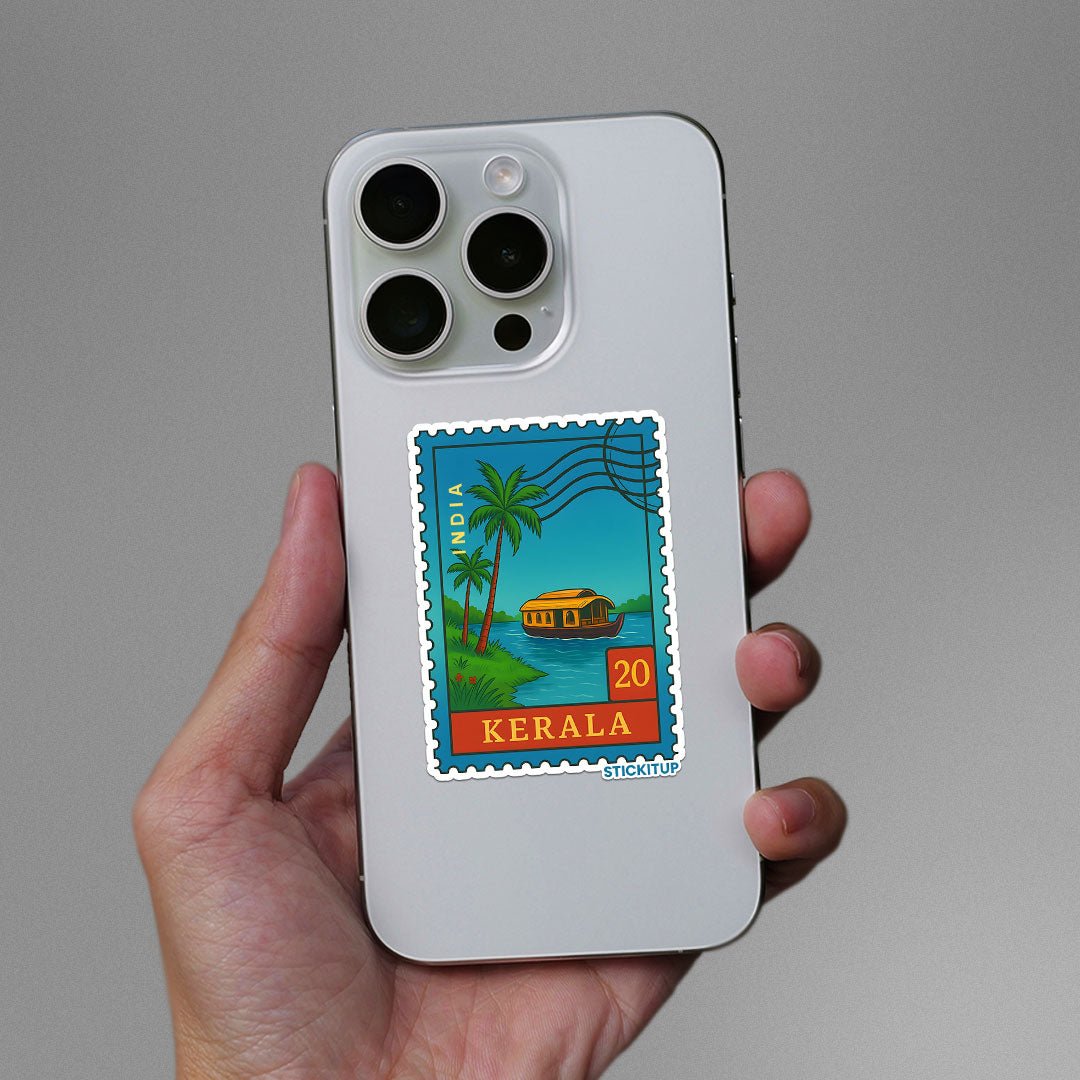 KERALA STAMP Sticker waterproof vinyl decal for laptop, bike, car & bottle
