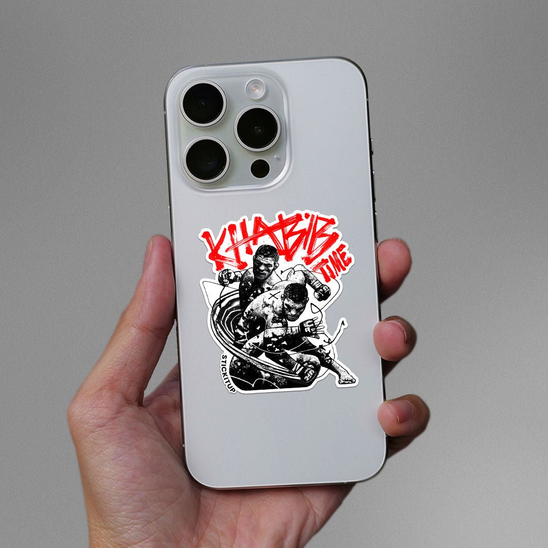 KHABIB TIME Sticker waterproof vinyl decal for laptop, bike, car & bottle