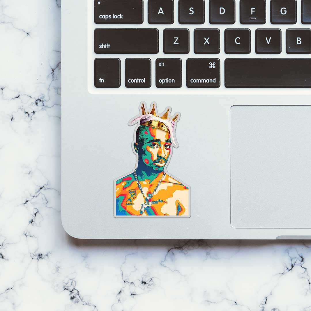 King Shakur Sticker waterproof vinyl decal for laptop, bike, car & bottle