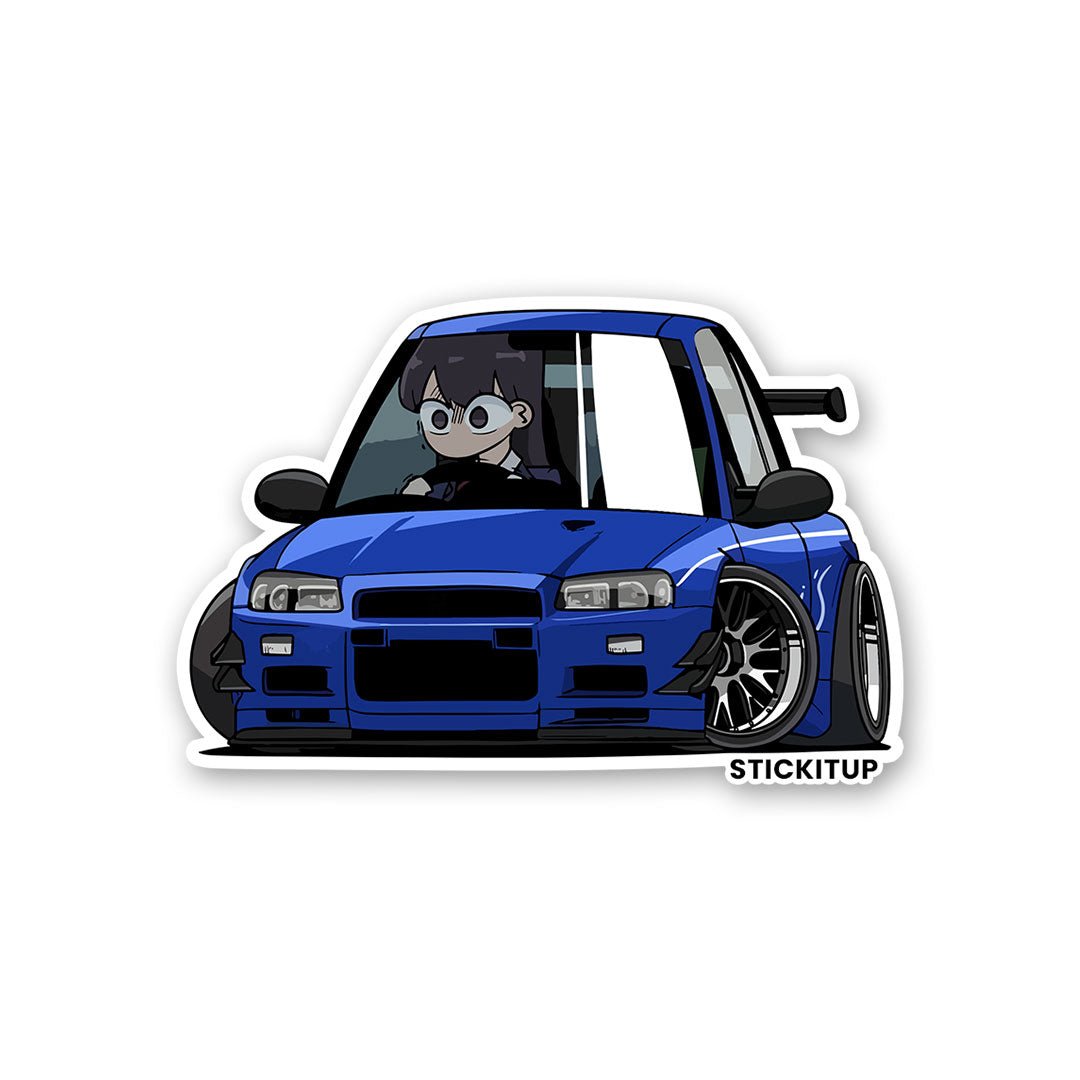 Komi San Car Sticker waterproof vinyl decal for laptop, bike, car & bottle