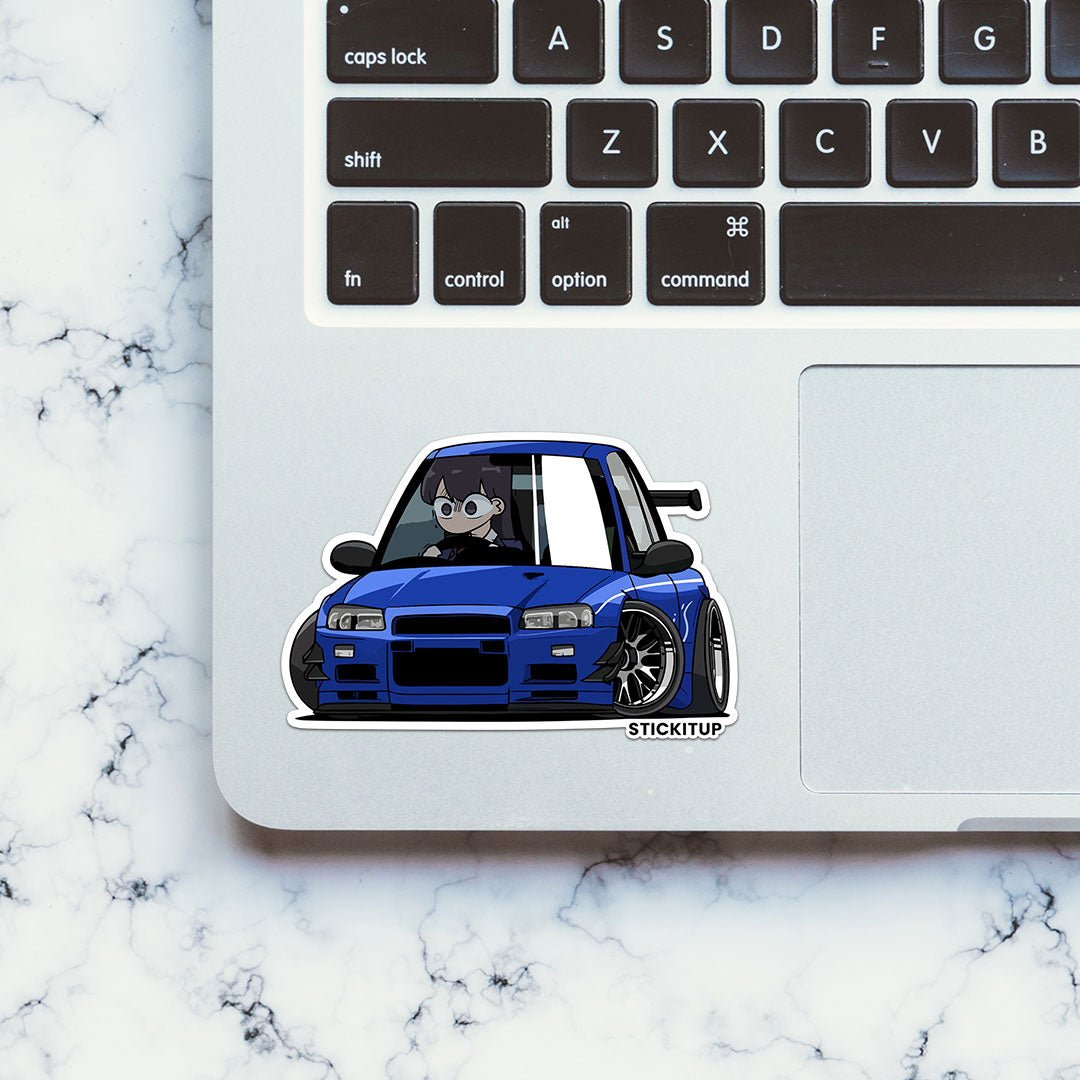 Komi San Car Sticker waterproof vinyl decal for laptop, bike, car & bottle