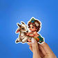 Krishna And Cow 0.1 Sticker waterproof vinyl decal for laptop, bike, car & bottle