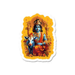 Krishna And Cow Sticker waterproof vinyl decal for laptop, bike, car & bottle