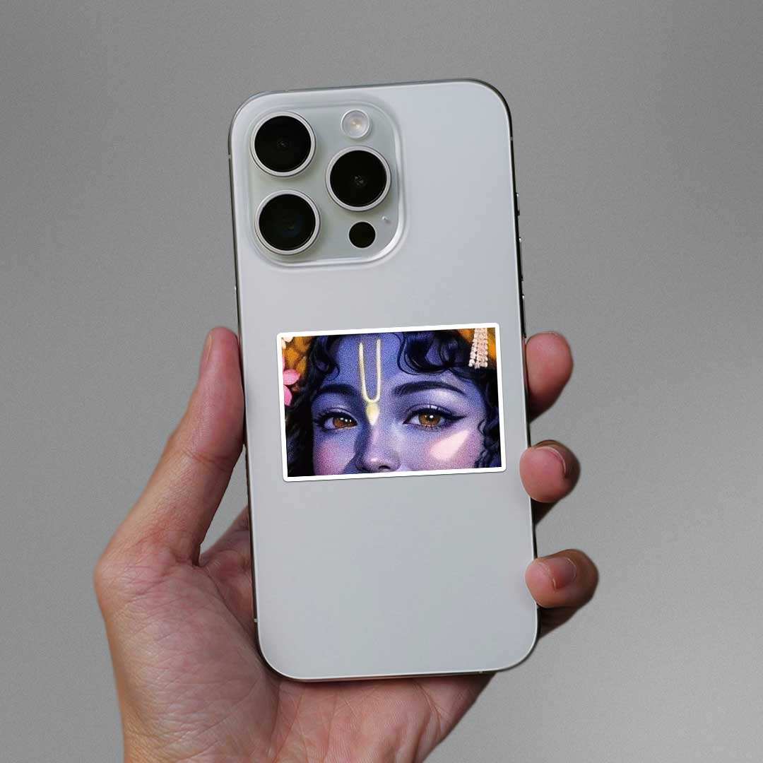 Krishna Eyes Sticker waterproof vinyl decal for laptop, bike, car & bottle