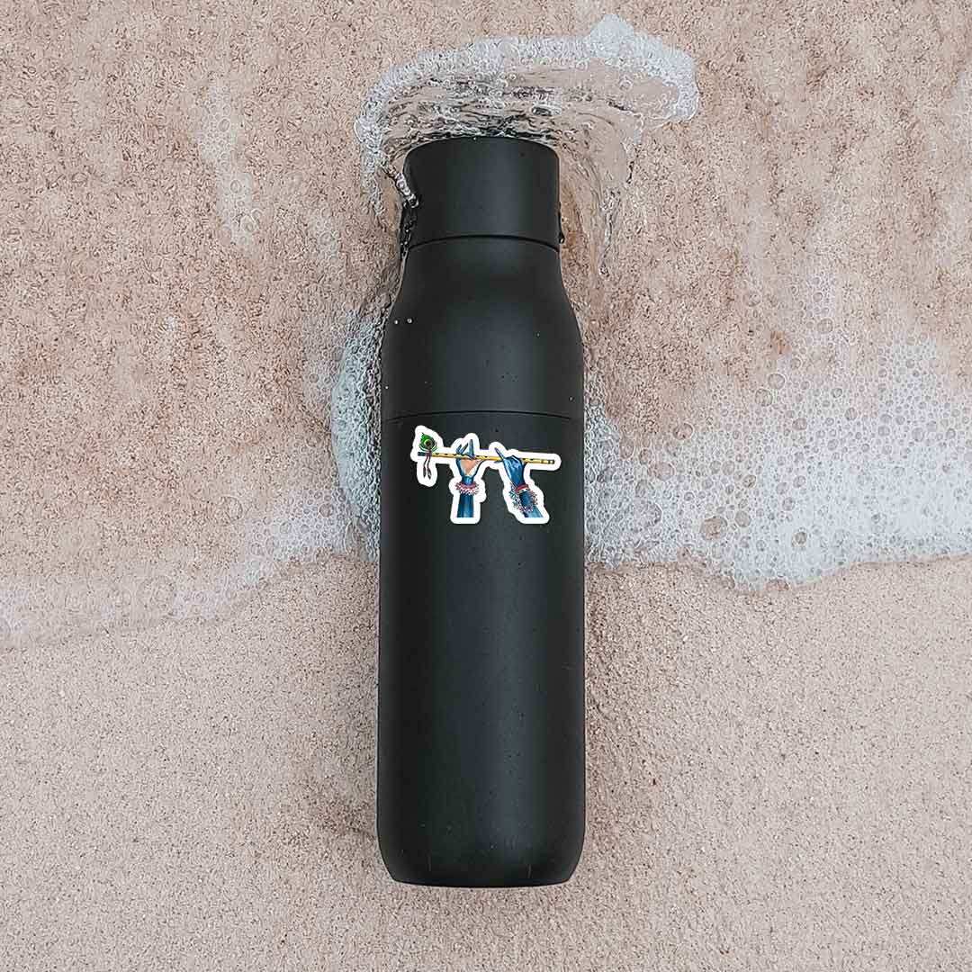 Krishna Hand With Flute Sticker - STICK IT UP