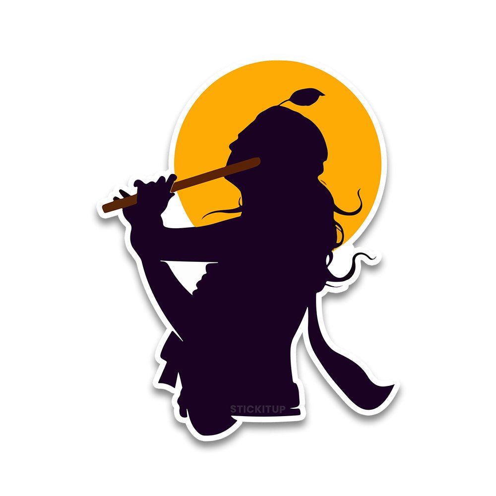 Krishna Ji Bumper Sticker waterproof vinyl decal for laptop, bike, car & bottle