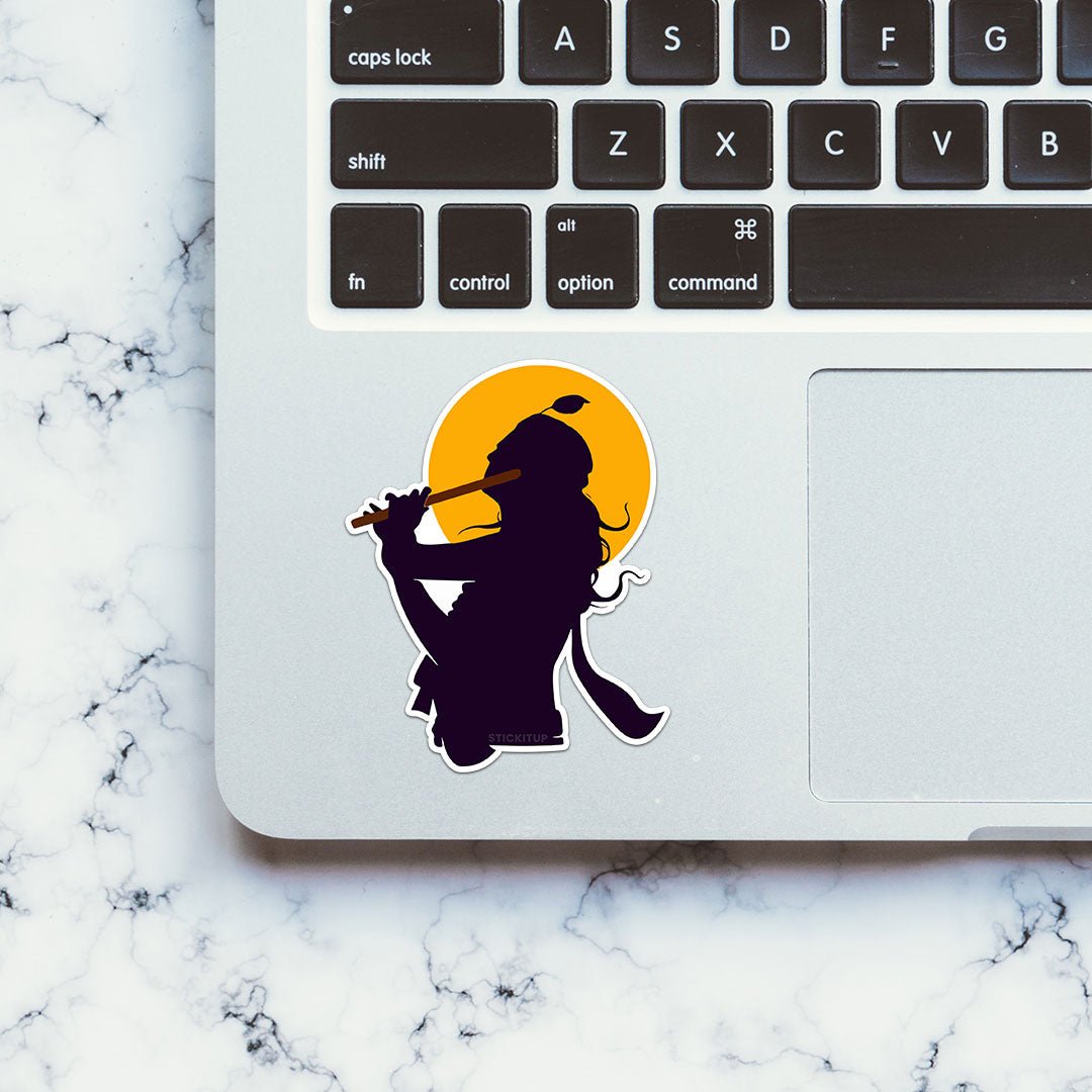Krishna Ji Sticker waterproof vinyl decal for laptop, bike, car & bottle