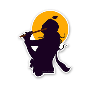 Krishna Ji Sticker waterproof vinyl decal for laptop, bike, car & bottle