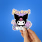 KUROMI Sticker waterproof vinyl decal for laptop, bike, car & bottle