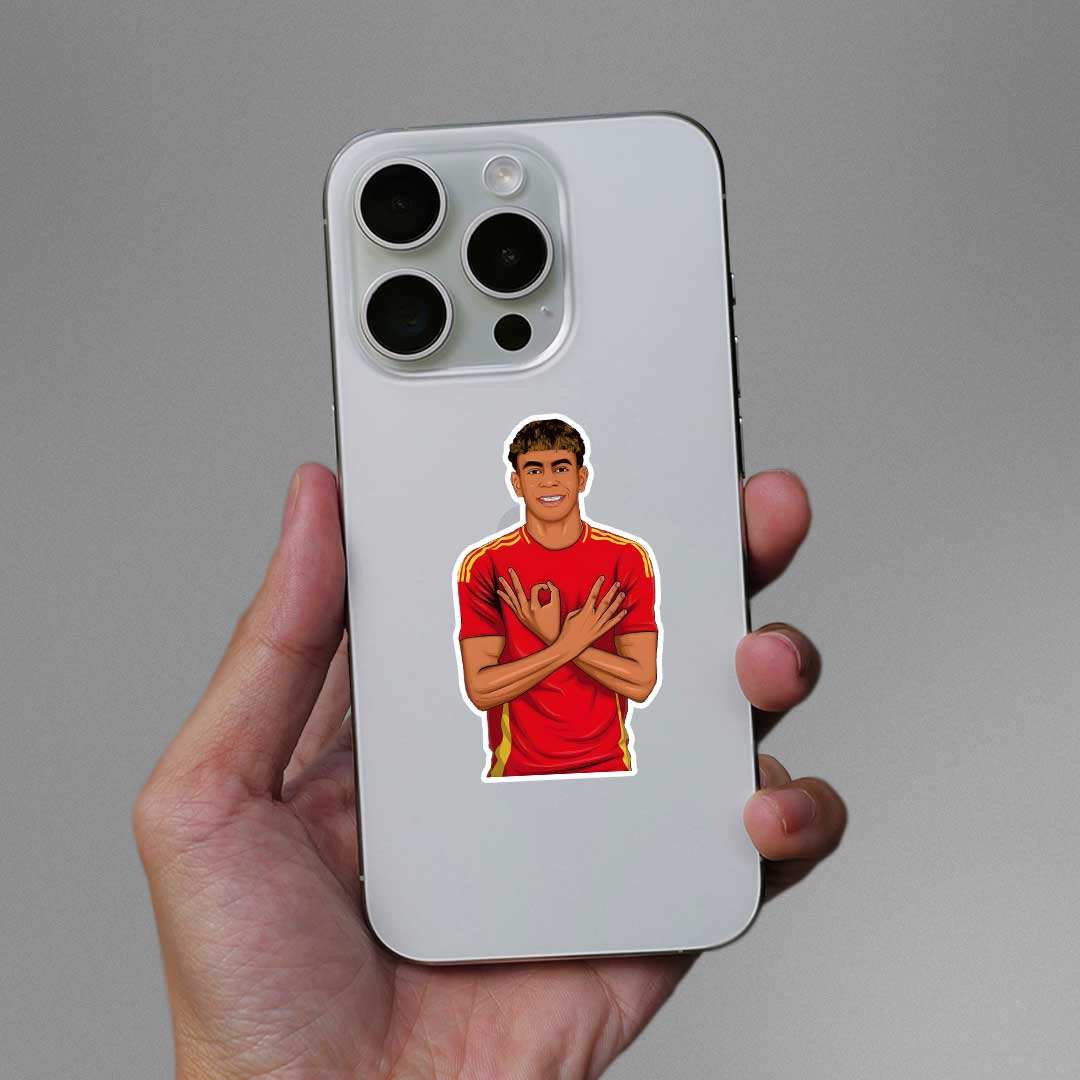 Lamine Yamal Sticker waterproof vinyl decal for laptop, bike, car & bottle