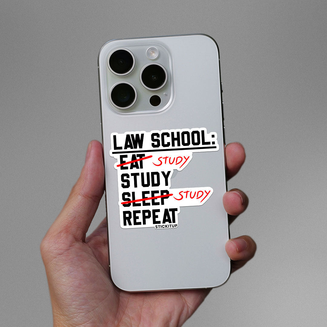 Law School Sticker waterproof vinyl decal for laptop, bike, car & bottle