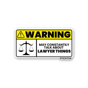 Lawyer Things Sticker waterproof vinyl decal for laptop, bike, car & bottle
