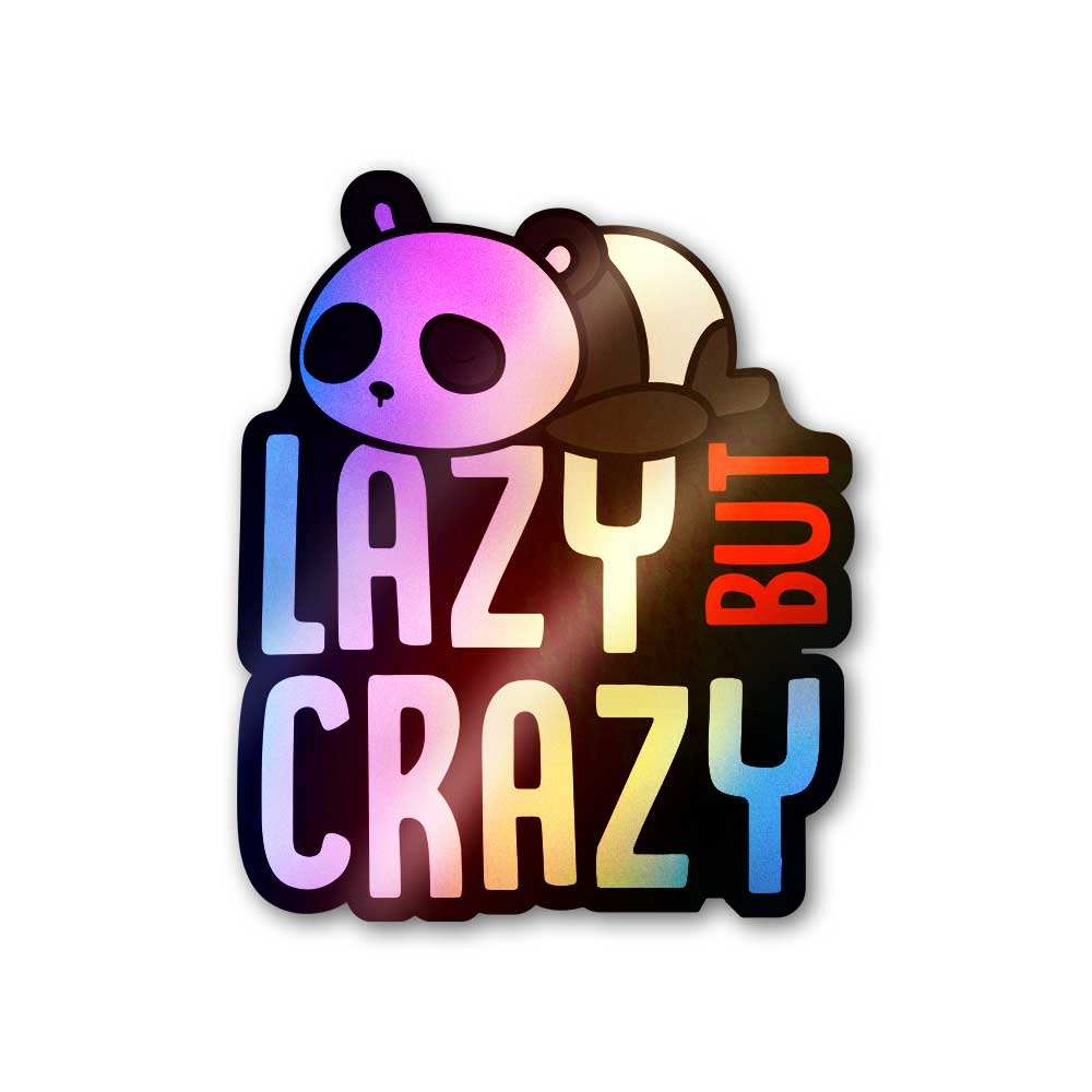 Cray Logo Sticker Buy Lazy But Crazy Holographic Sticker Online | Holographic stickers ...