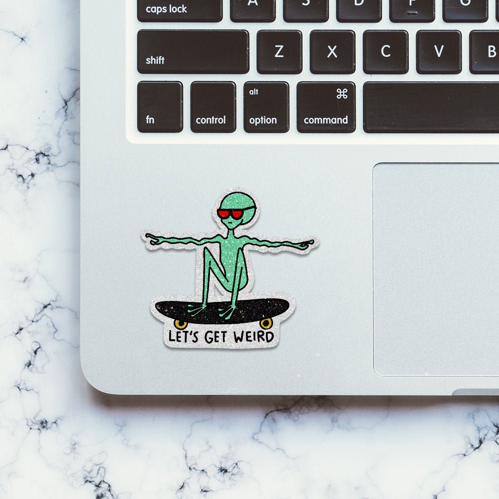 Let's Get Glitter Sticker waterproof vinyl decal for laptop, bike, car & bottle