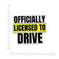 Licensed to Bumper Sticker waterproof vinyl decal for laptop, bike, car & bottle